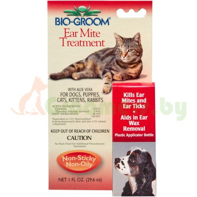 Bio-Groom - Ear Mite Treatment - инсектицидный бальзам для ушей, 29,6 мл